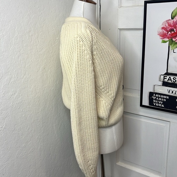 Everlane Cream V-Neck Cardigan Size XXS - Picture 3 of 10